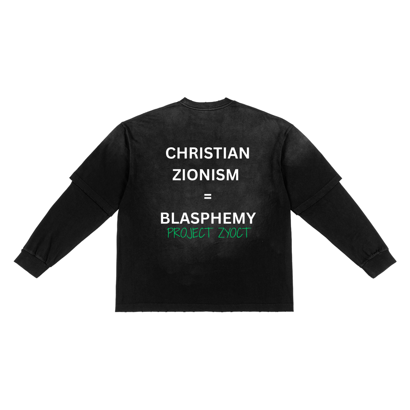 "Christian Zionism = Blasphemy" Sunfade Two-Piece Shirt