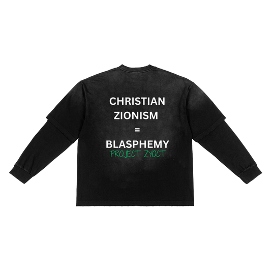 "Christian Zionism = Blasphemy" Sunfade Two-Piece Shirt