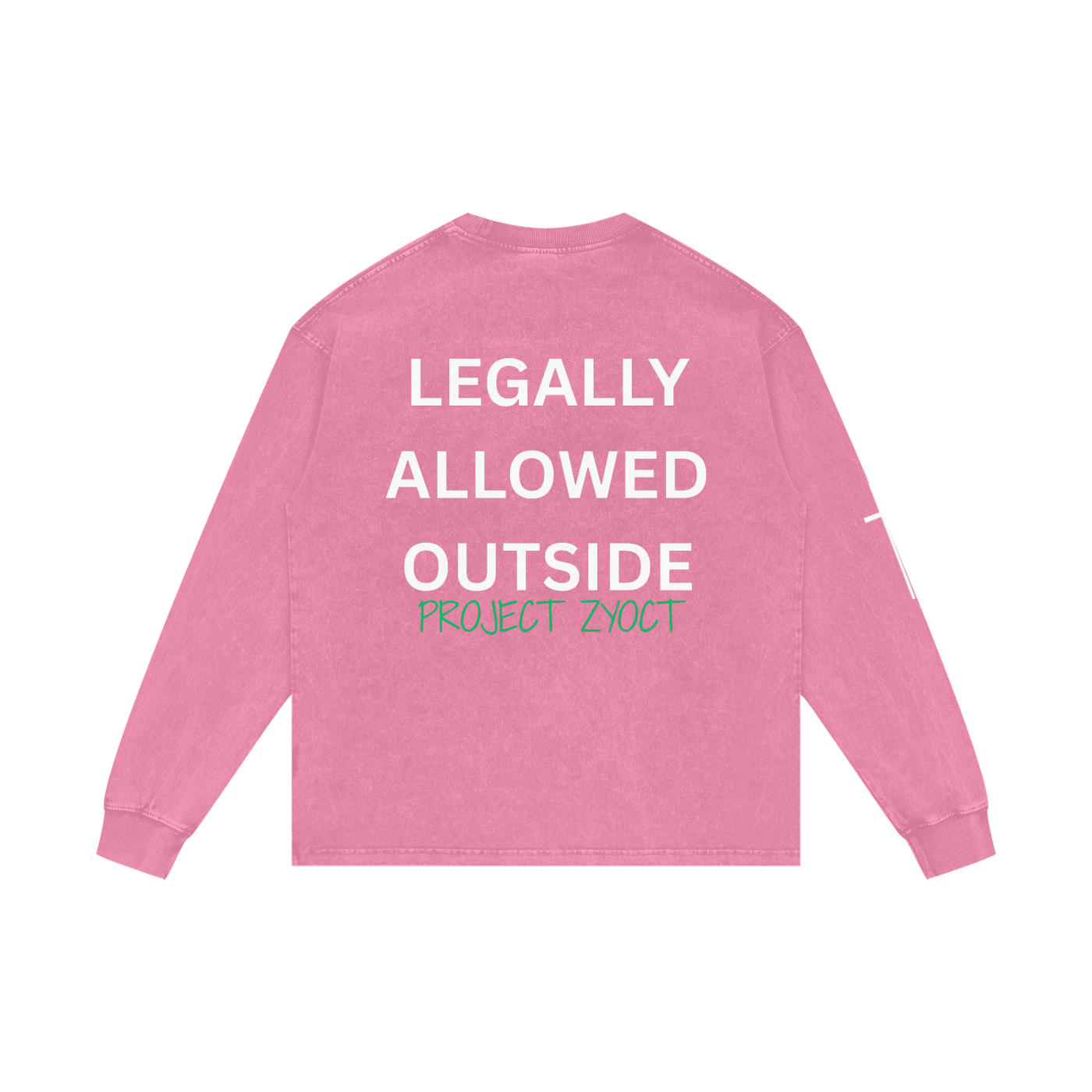 "Legally Allowed Outside" Acid Wash Long Sleeve