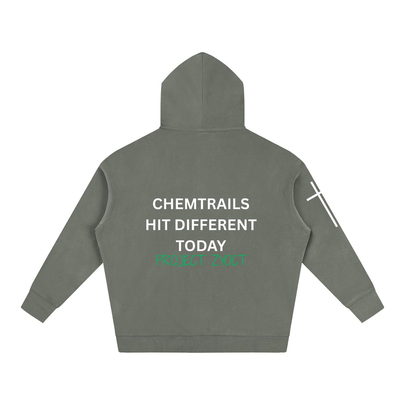 "Chemtrails Hit Different Today" Oversize Hoodie