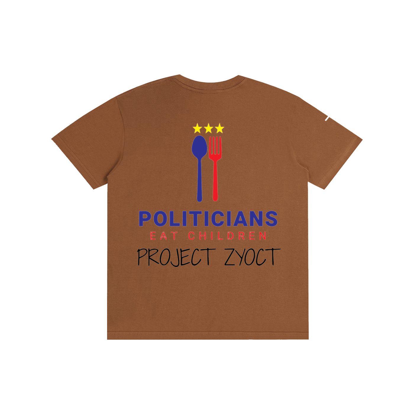 "Politicians Eat Children" Cotton T-Shirt 2.0