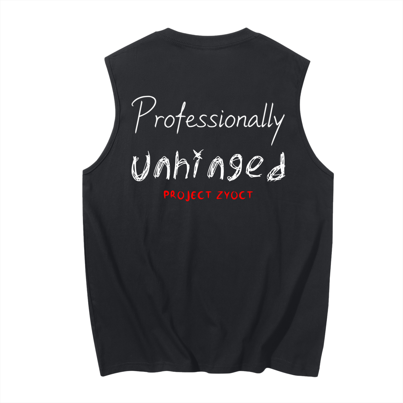 "Professionally Unhinged" Cotton Tank Top