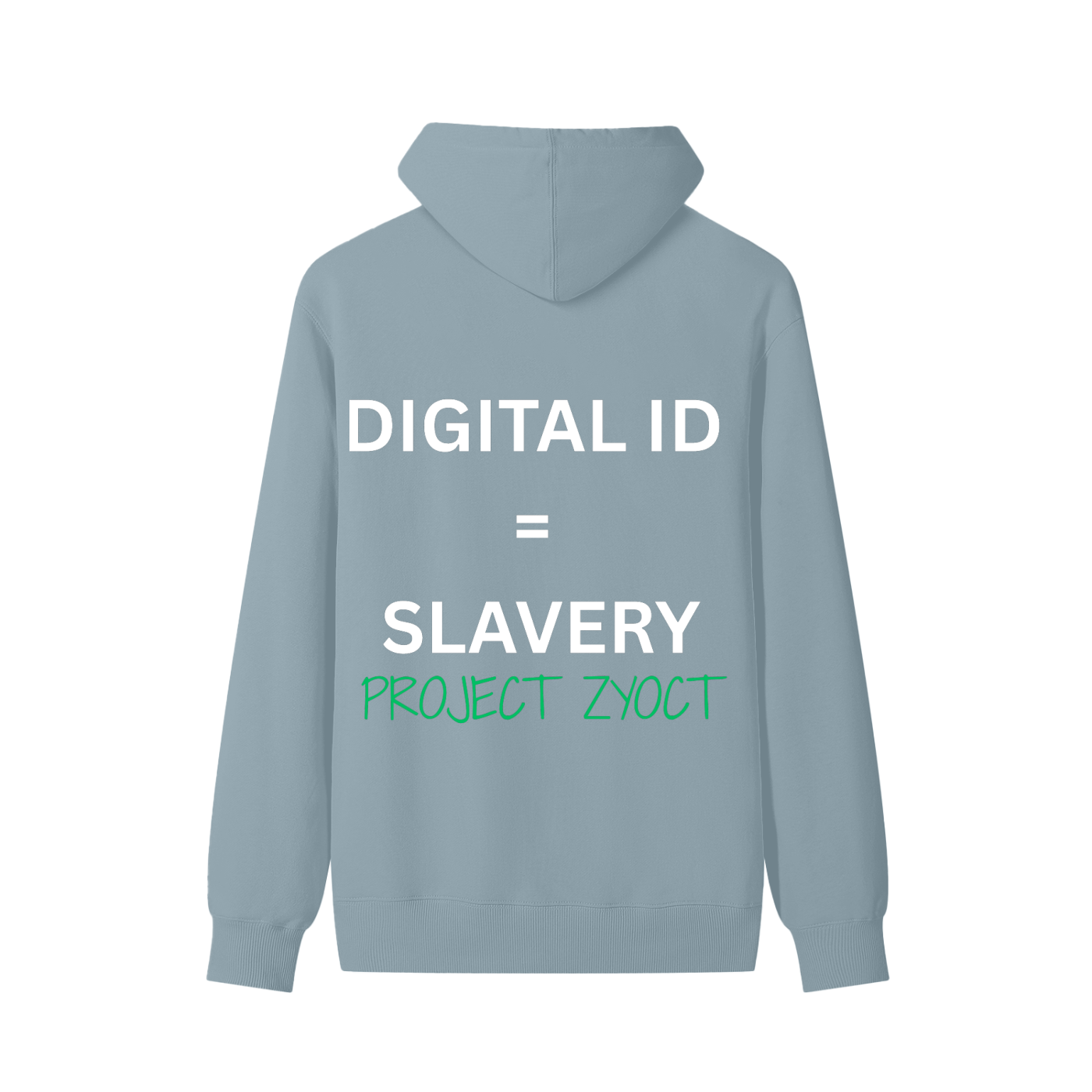 "Digital ID = Slavery " Classic Cotton Hoodie