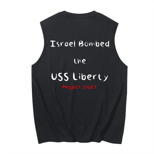 "Israel Bombed the USS Liberty" Cotton Tank Top