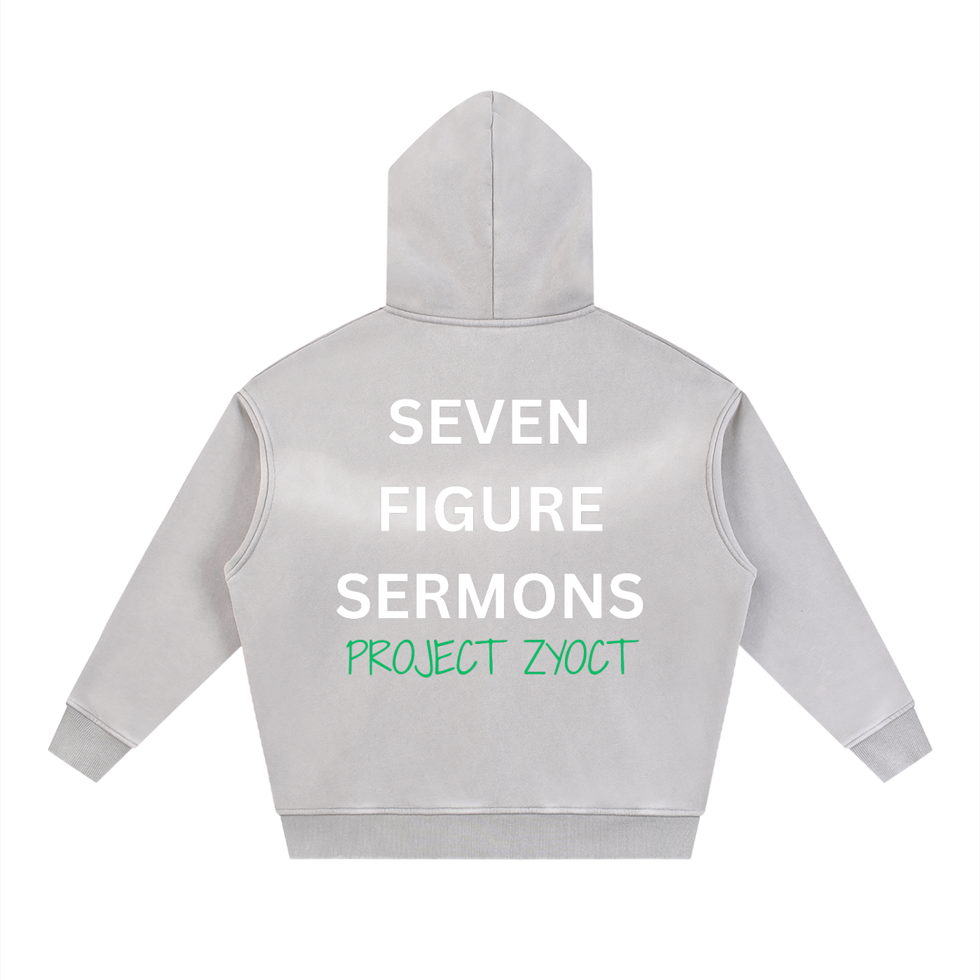 "Seven Figure Sermons" faded Zipper Hoodie