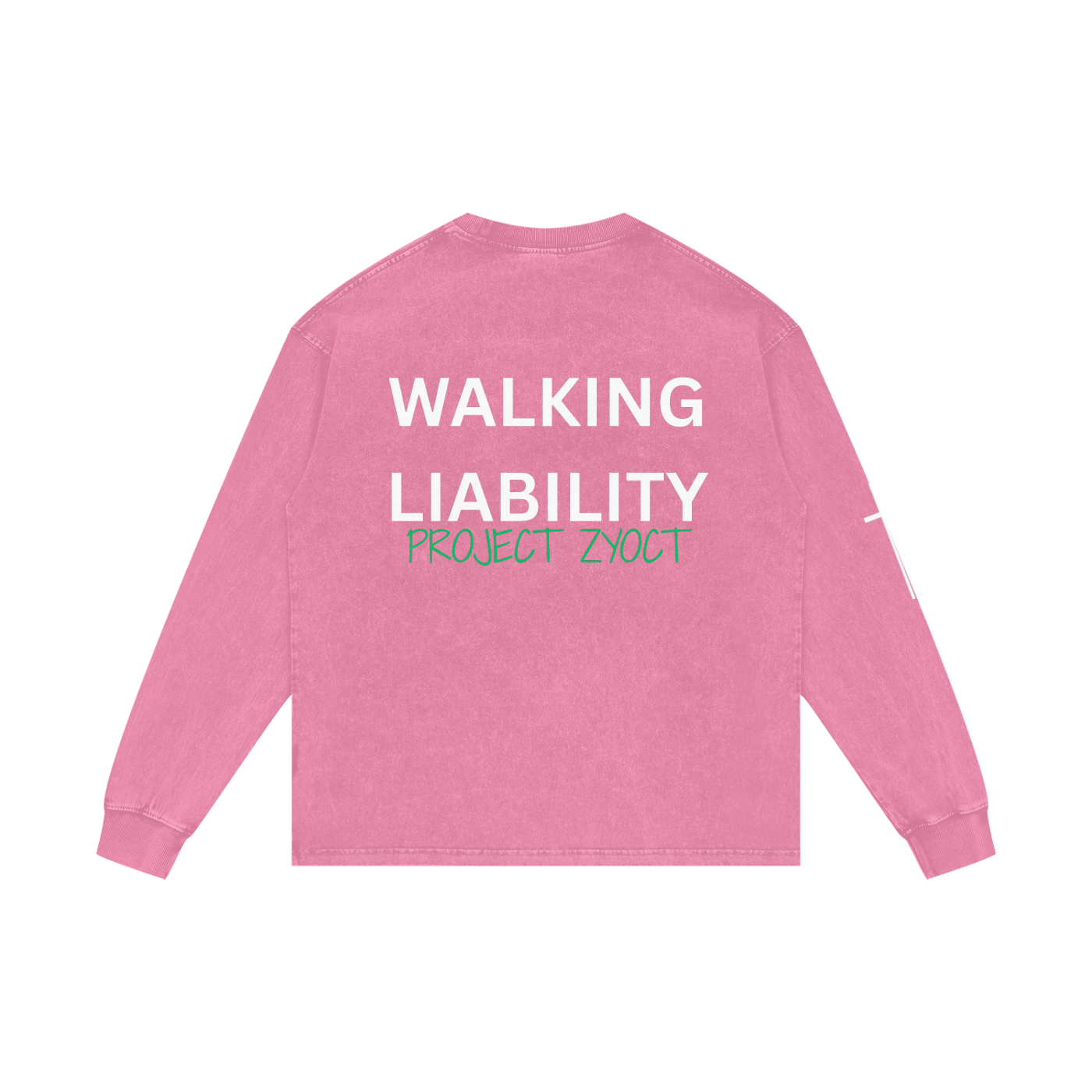 "Walking Liability" Acid Wash Long Sleeve
