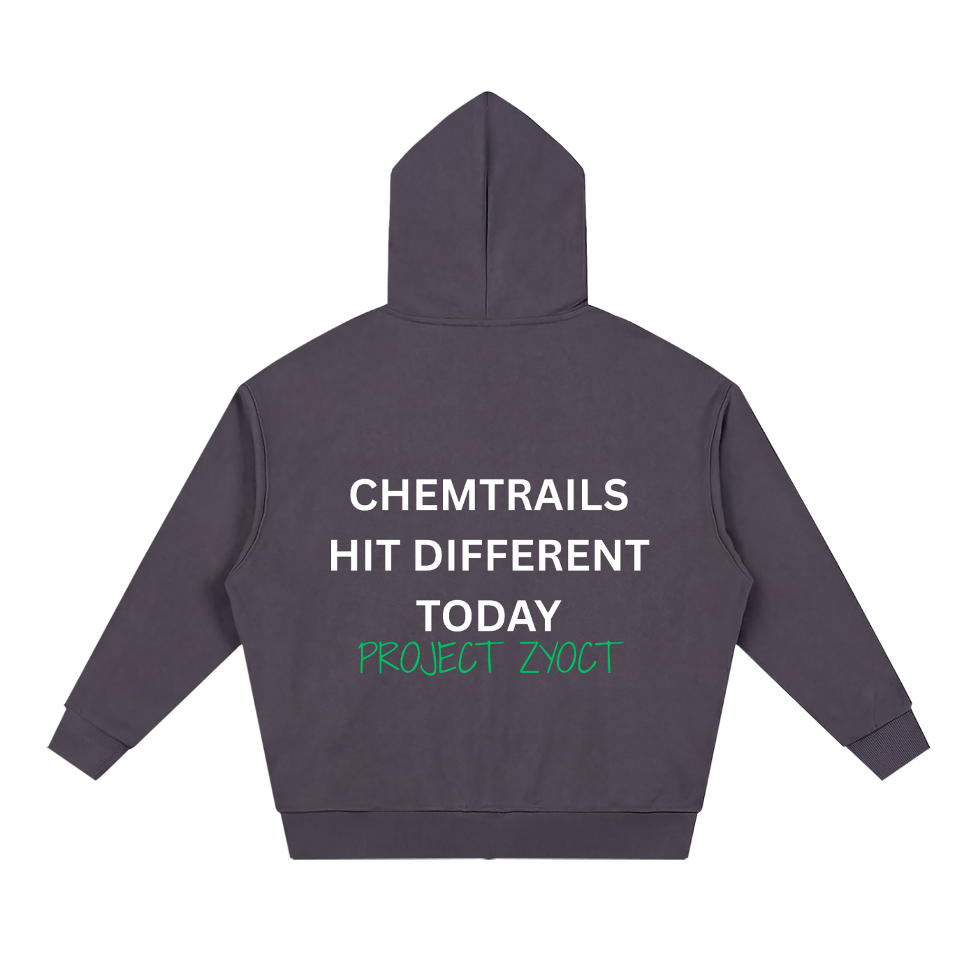 "Chemtrails Hit Different Today" Full Zip Hoodie