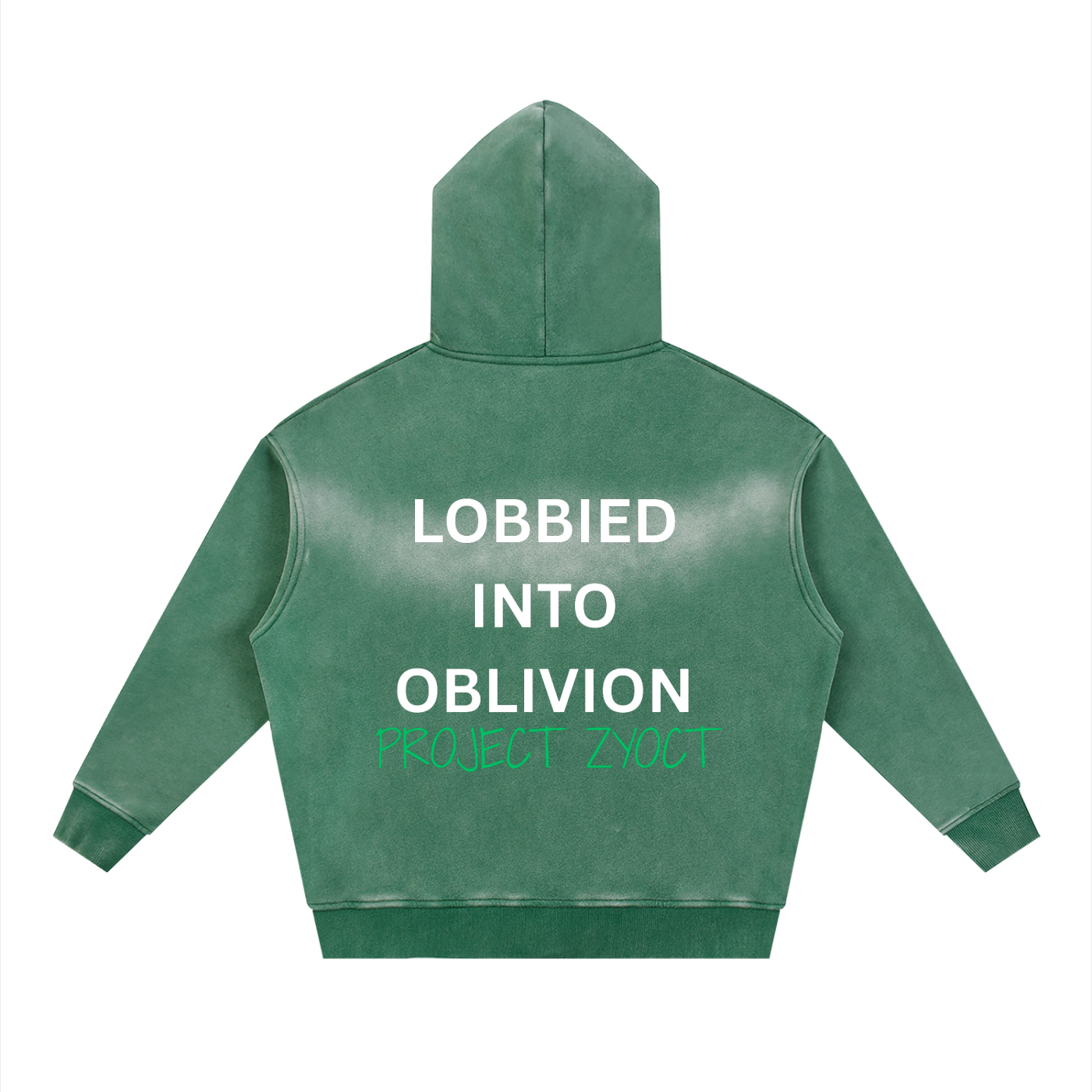 "Lobbied Into Oblivion" faded Zipper Hoodie