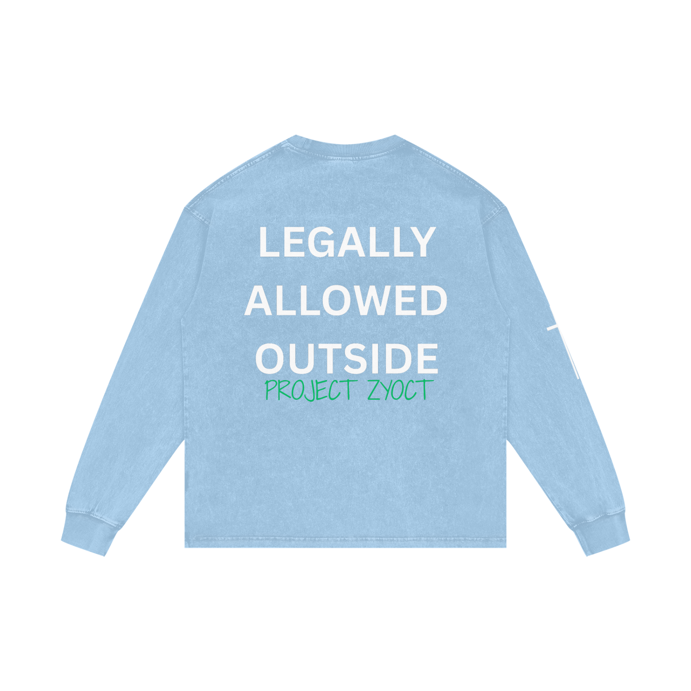 "Legally Allowed Outside" Acid Wash Long Sleeve