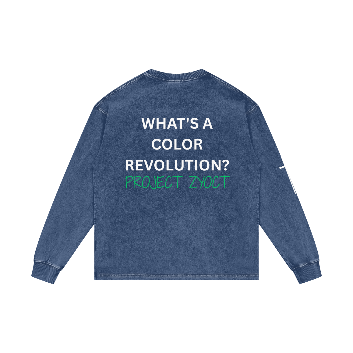 "What's a Color Revolution?" Acid Wash Long Sleeve