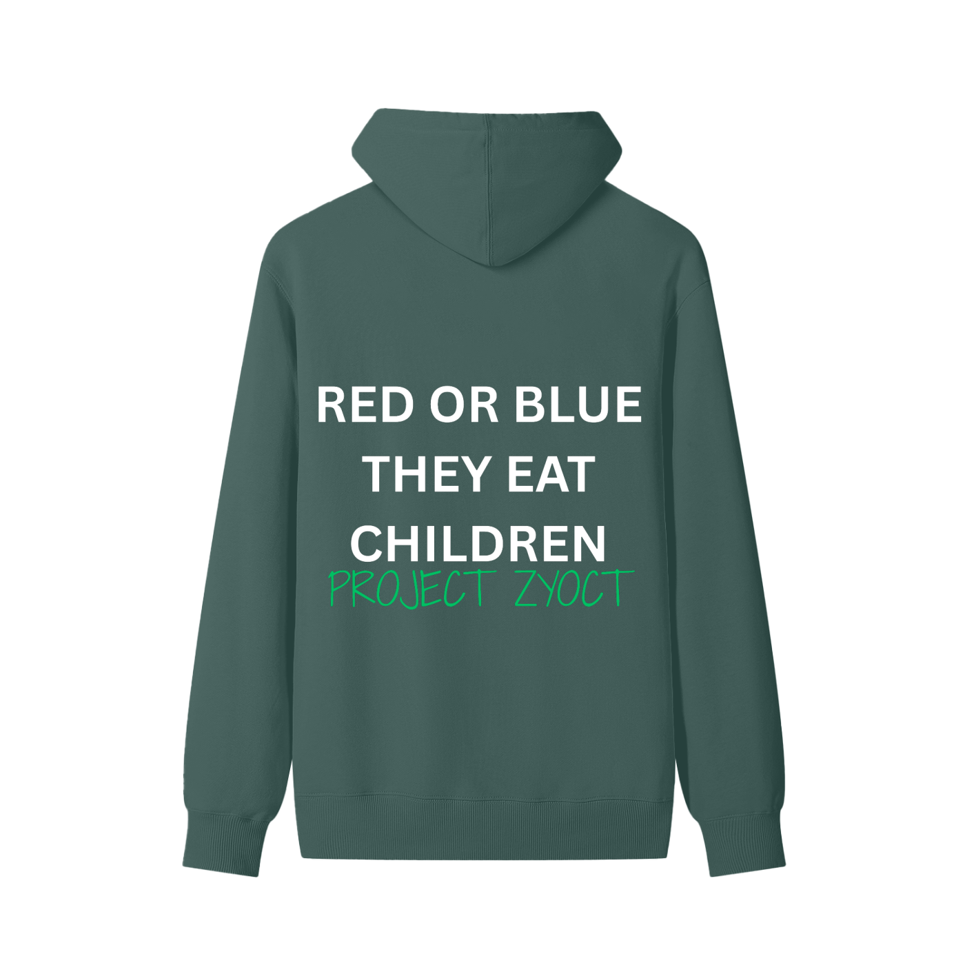"Red or Blue They Eat Children" Classic Cotton Hoodie