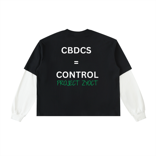 "CBDCs = Control" Layered Shirt