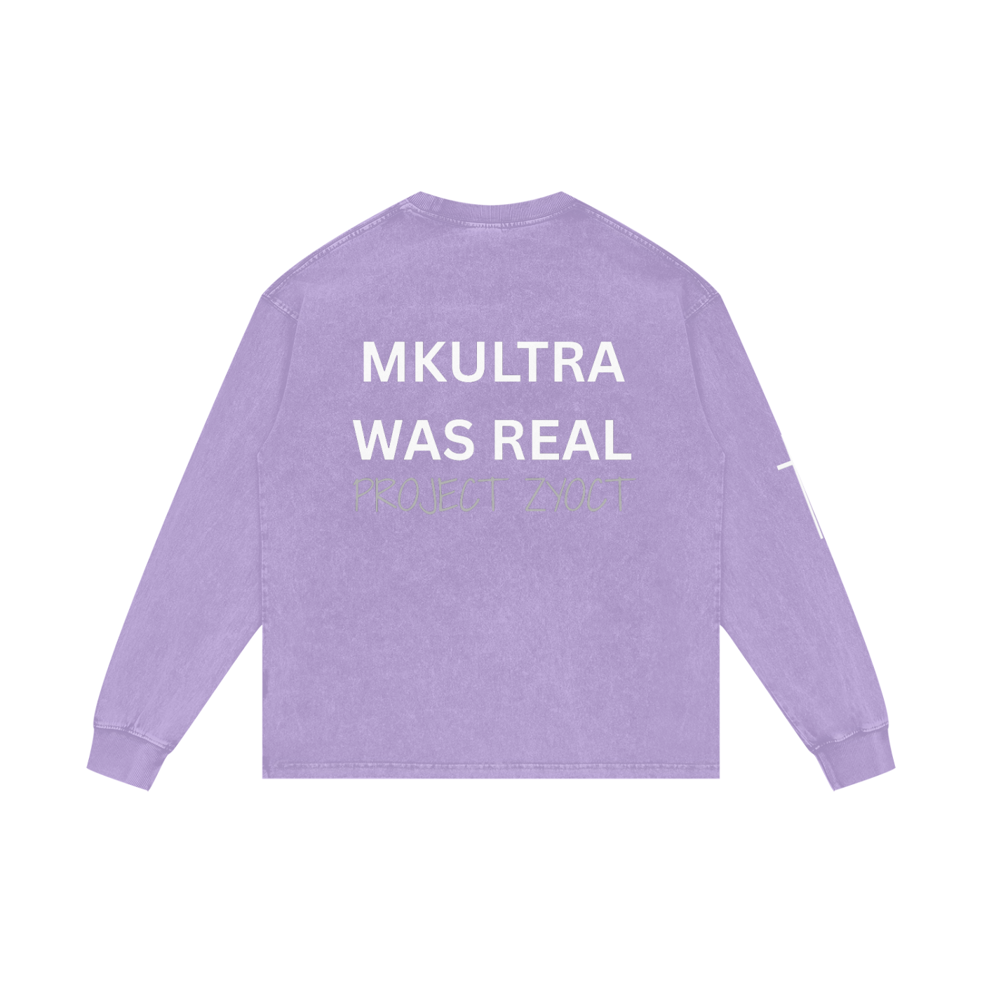 "MKUltra Was Real" Acid Wash Long Sleeve