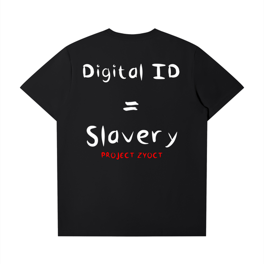 "Digital ID = Slavery" T-Shirt