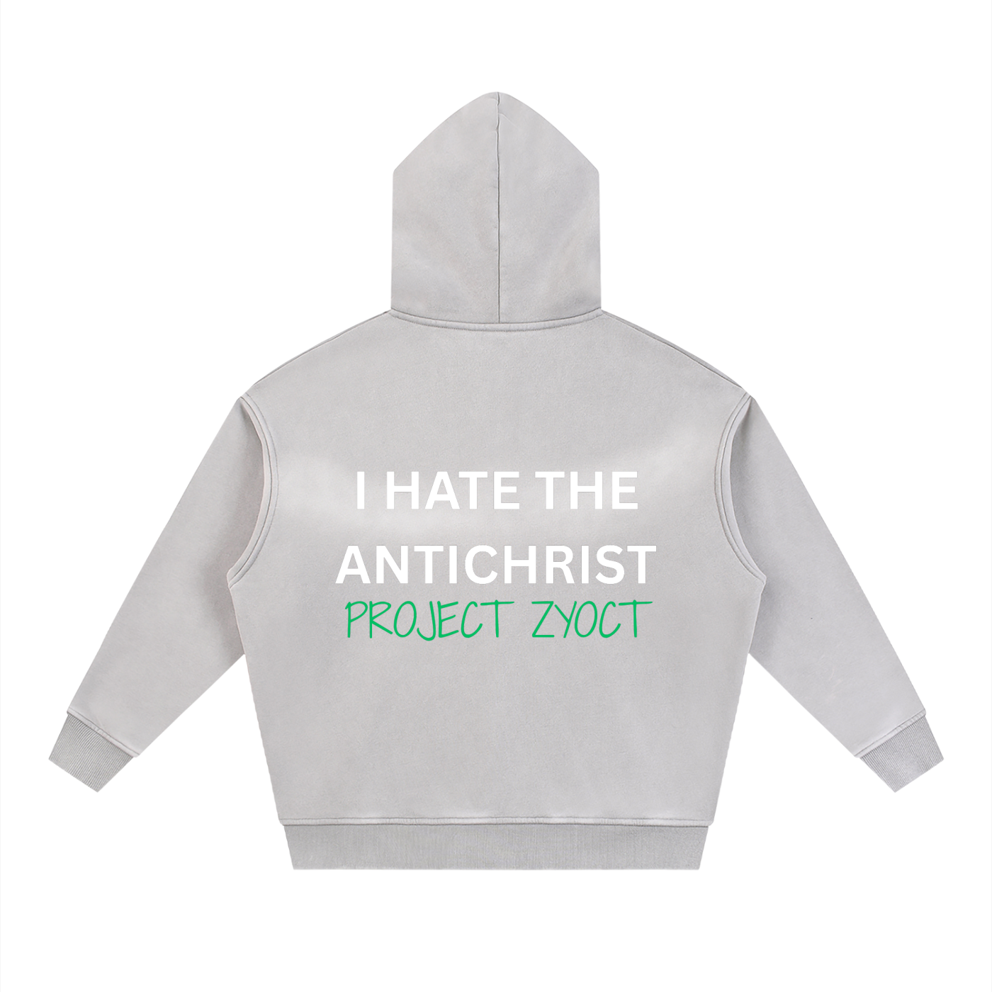 "I Hate the Antichrist" Faded Zipper Hoodie