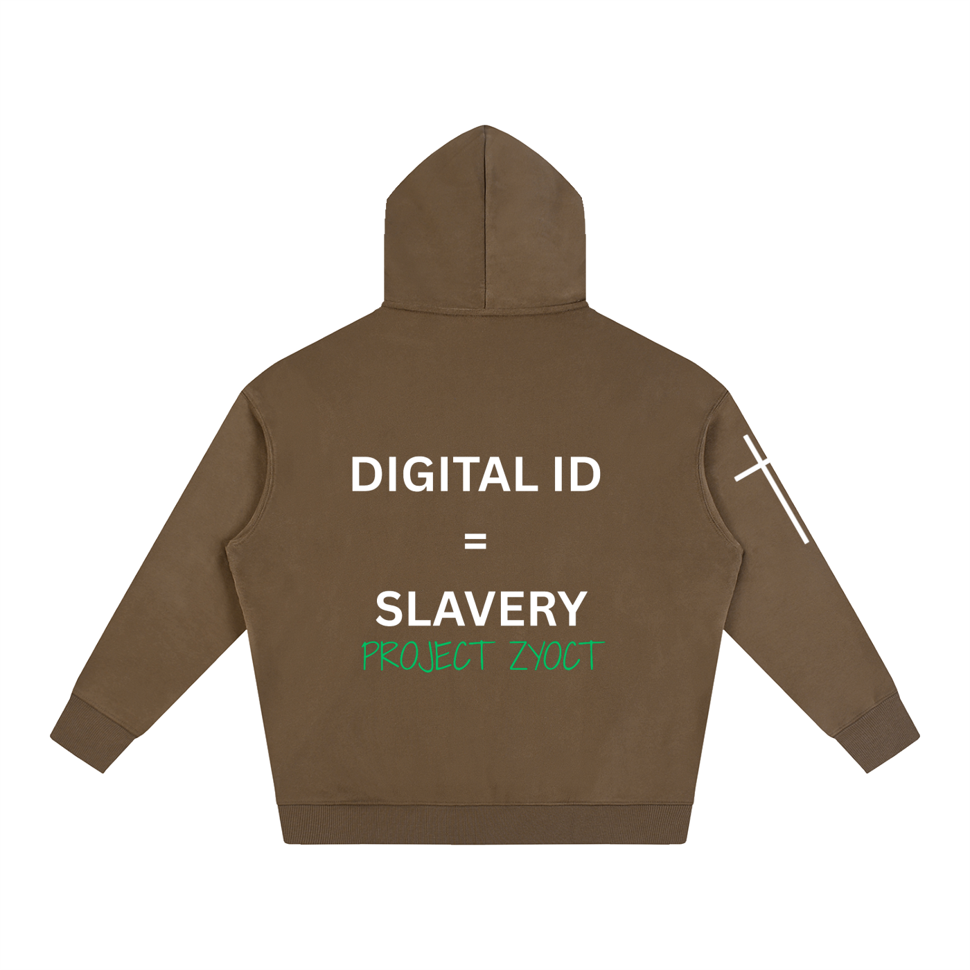 "Digital ID = Slavery" Oversize Hoodie