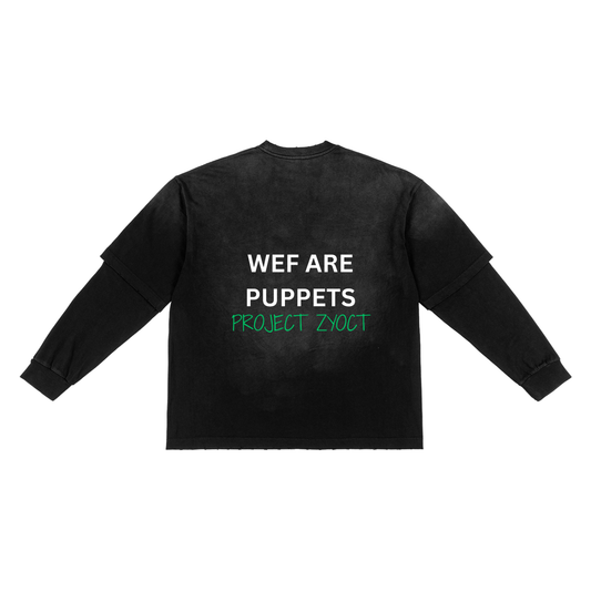 "WEF Are Puppets" Sunfade Two-Piece Shirt