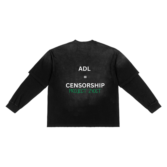 "ADL = Censorship" Sunfade Two-Piece Shirt