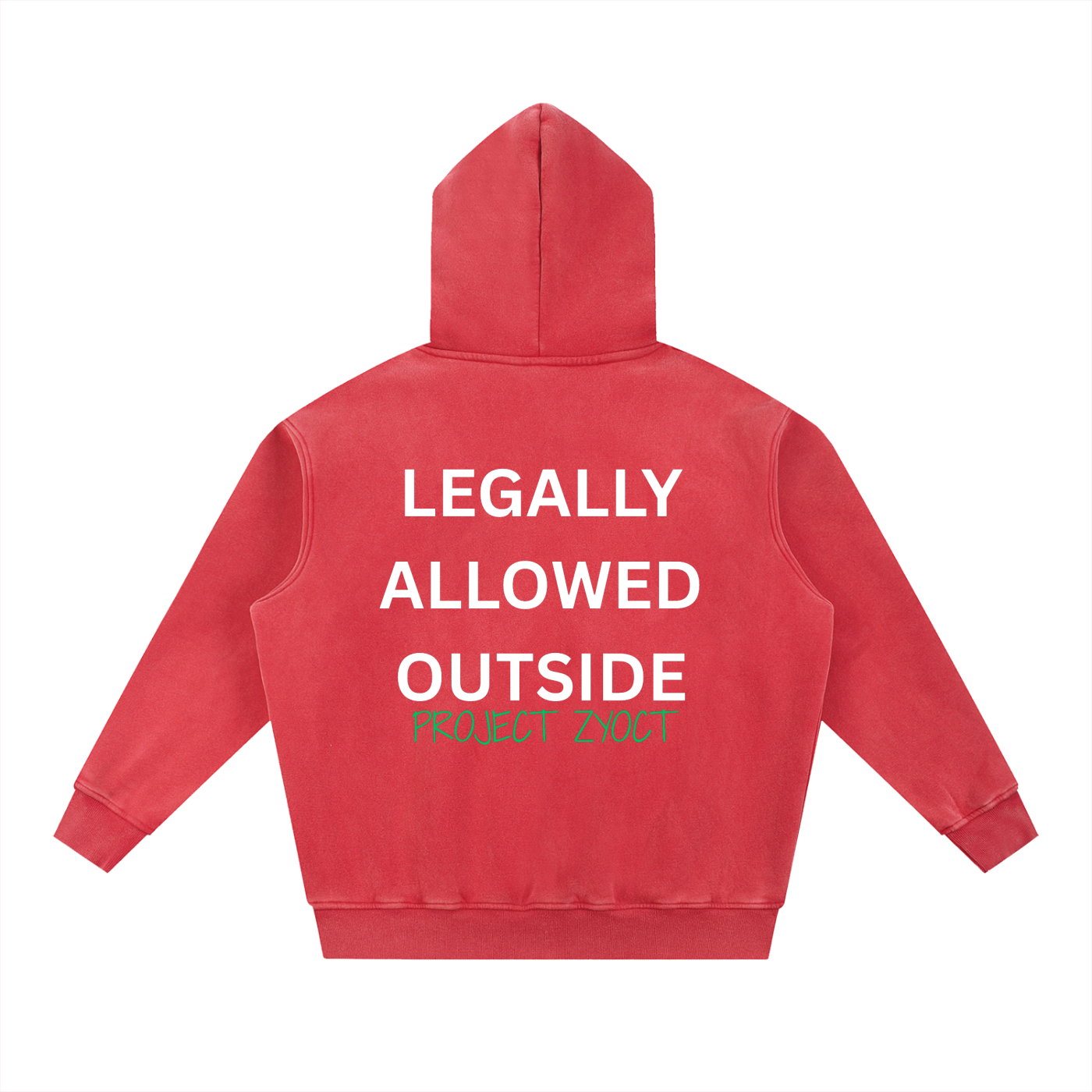 "Legally Allowed Outside" Snow Wash Oversize Hoodie