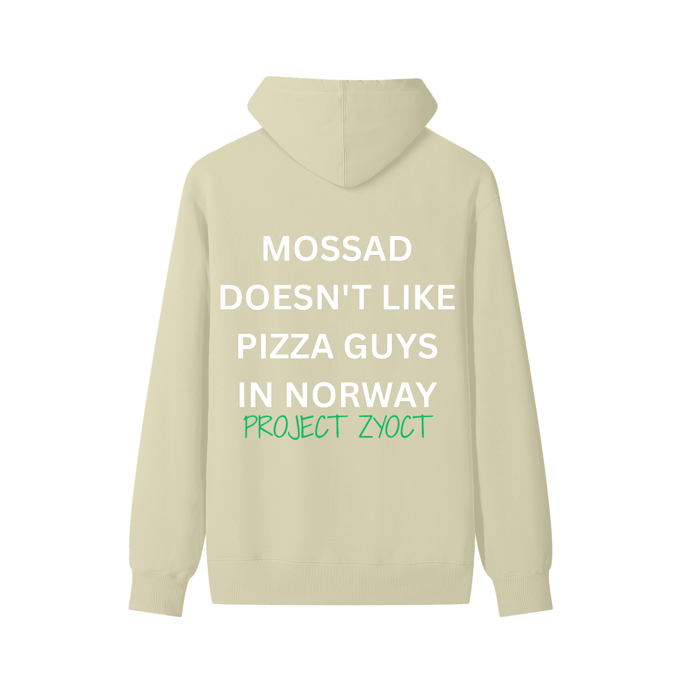 "Mossad doesn't like pizza guys in Norway" Classic Cotton Hoodie