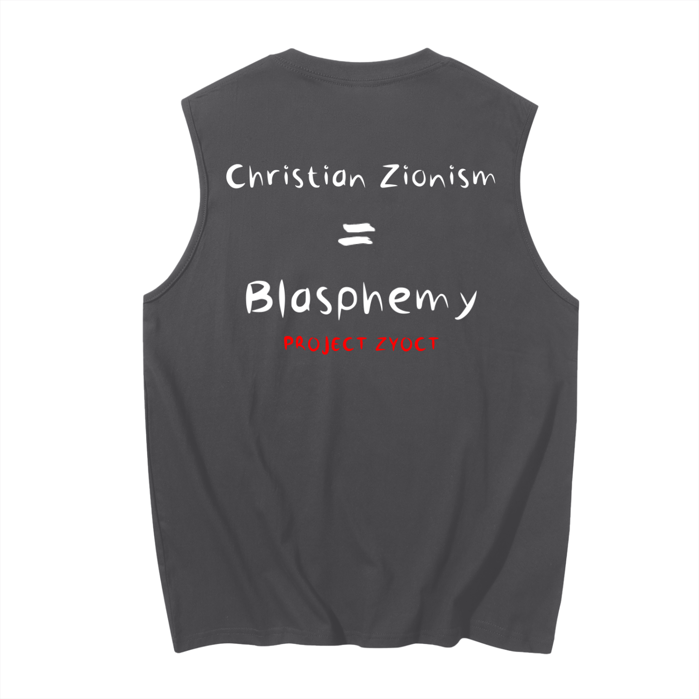 "Christian Zionism = Blasphemy" Cotton Tank Top