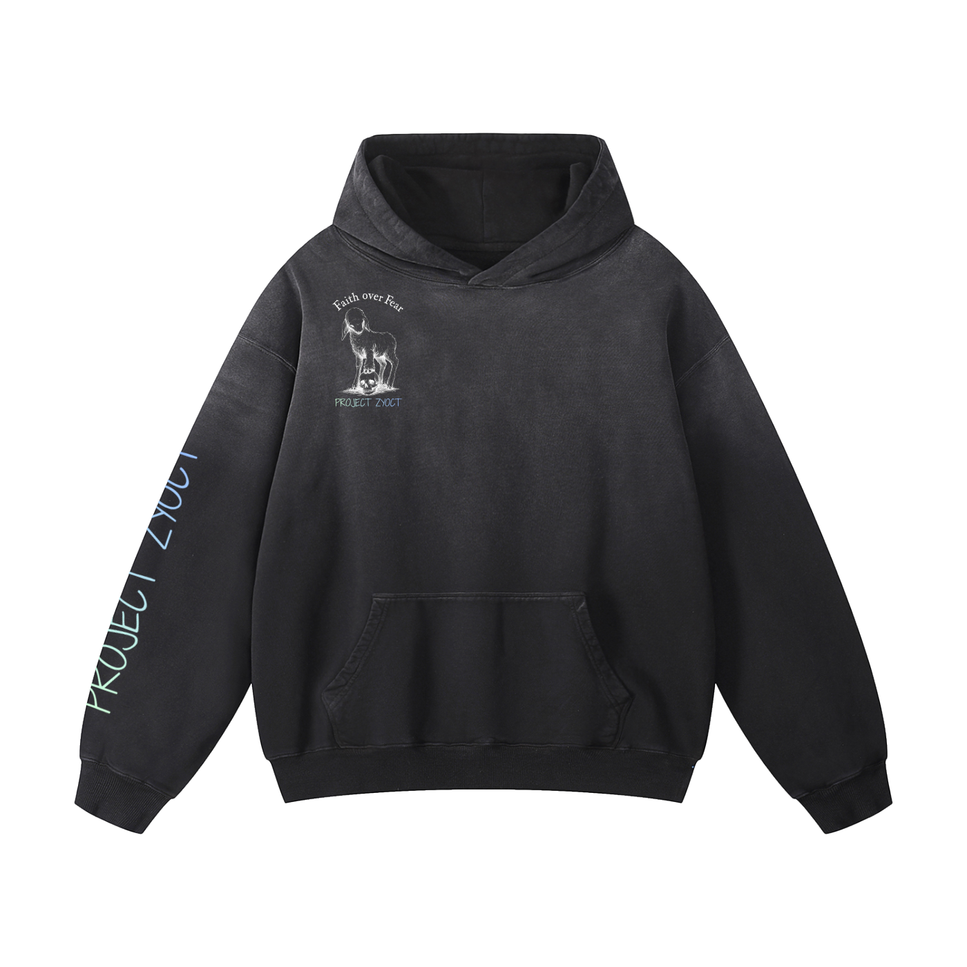 "ONLY ONE THRONE REMAINS" Heavyweight Sunfade Oversized Hoodie