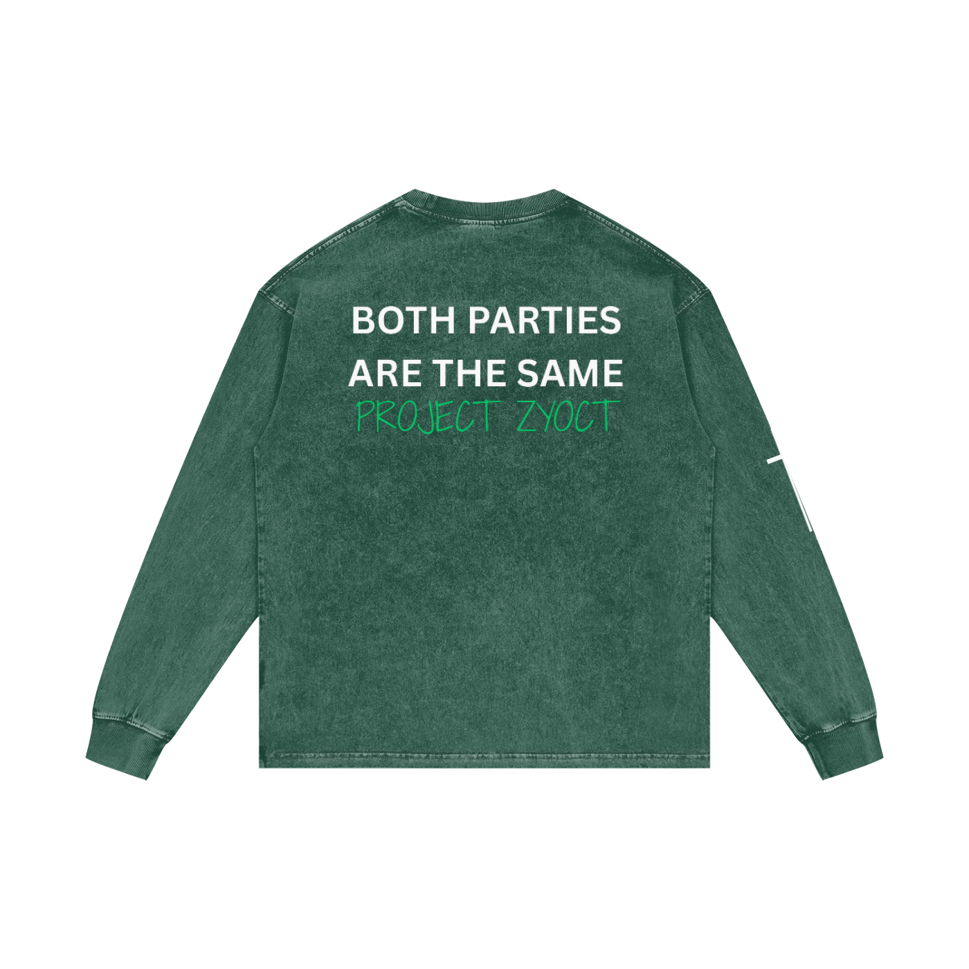 "Both Parties Are the Same" Acid Wash Long Sleeve