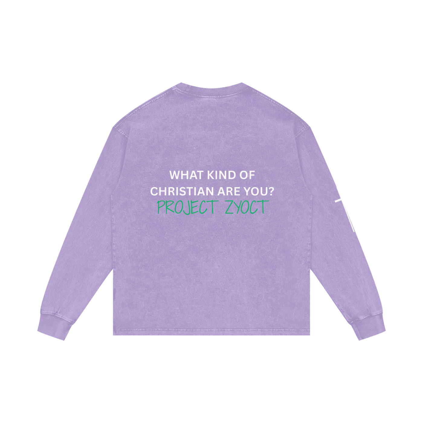"What Kind of Christian" Acid Wash Long Sleeve