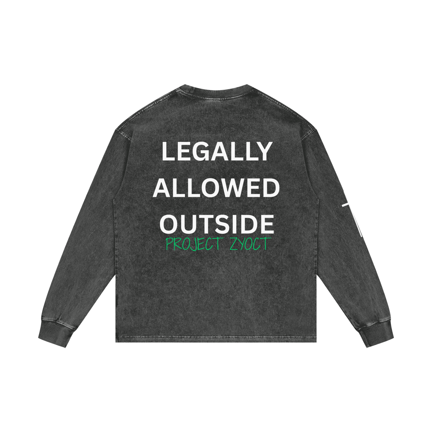 "Legally Allowed Outside" Acid Wash Long Sleeve