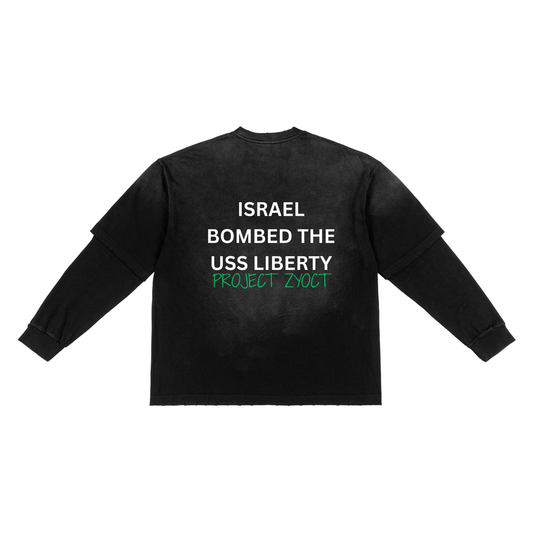 "Israel Bombed the USS Liberty" Sunfade Two-Piece Shirt