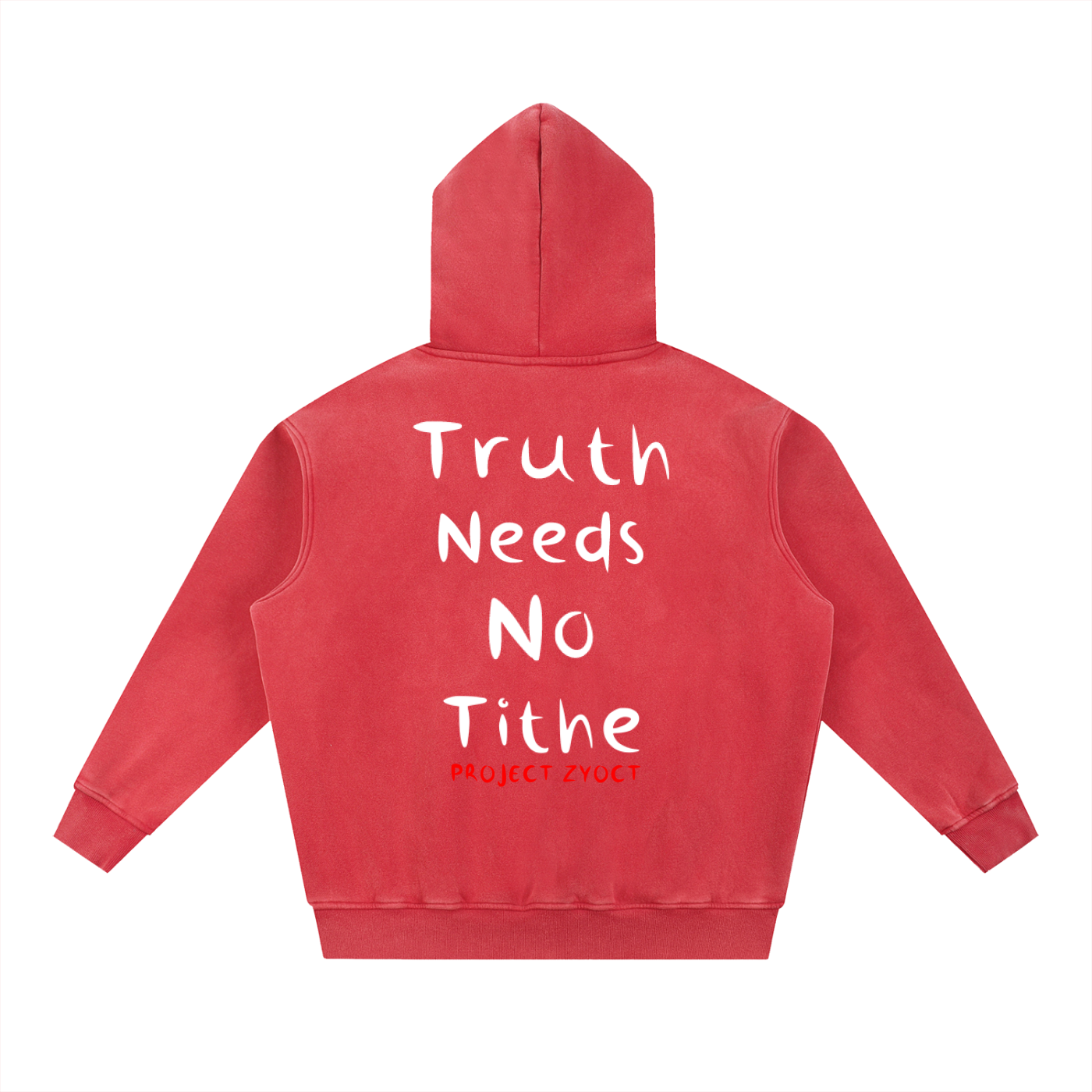 "Truth Needs No Tithe" Snow Wash Oversize Hoodie
