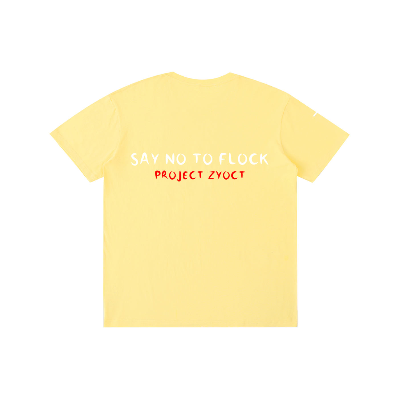 "SAY NO TO FLOCK" Cotton T-Shirt