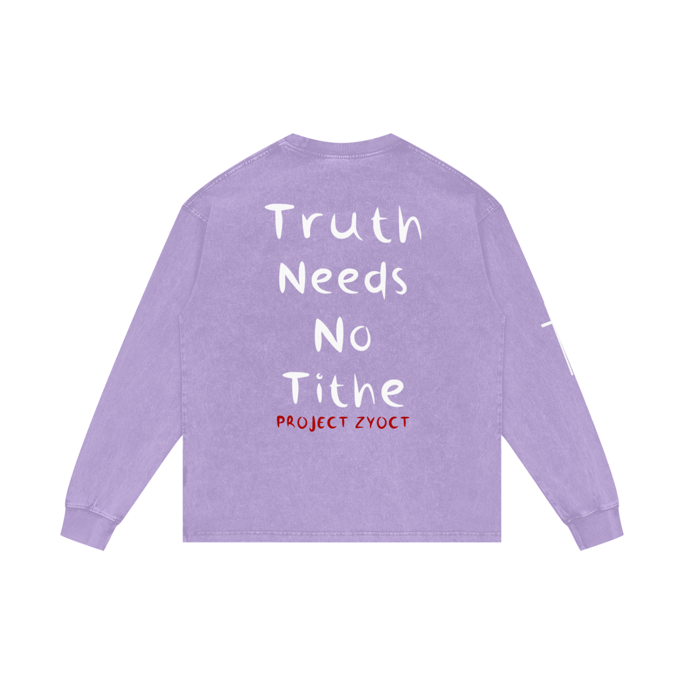 "Truth Needs No Tithe" Acid Wash Long Sleeve