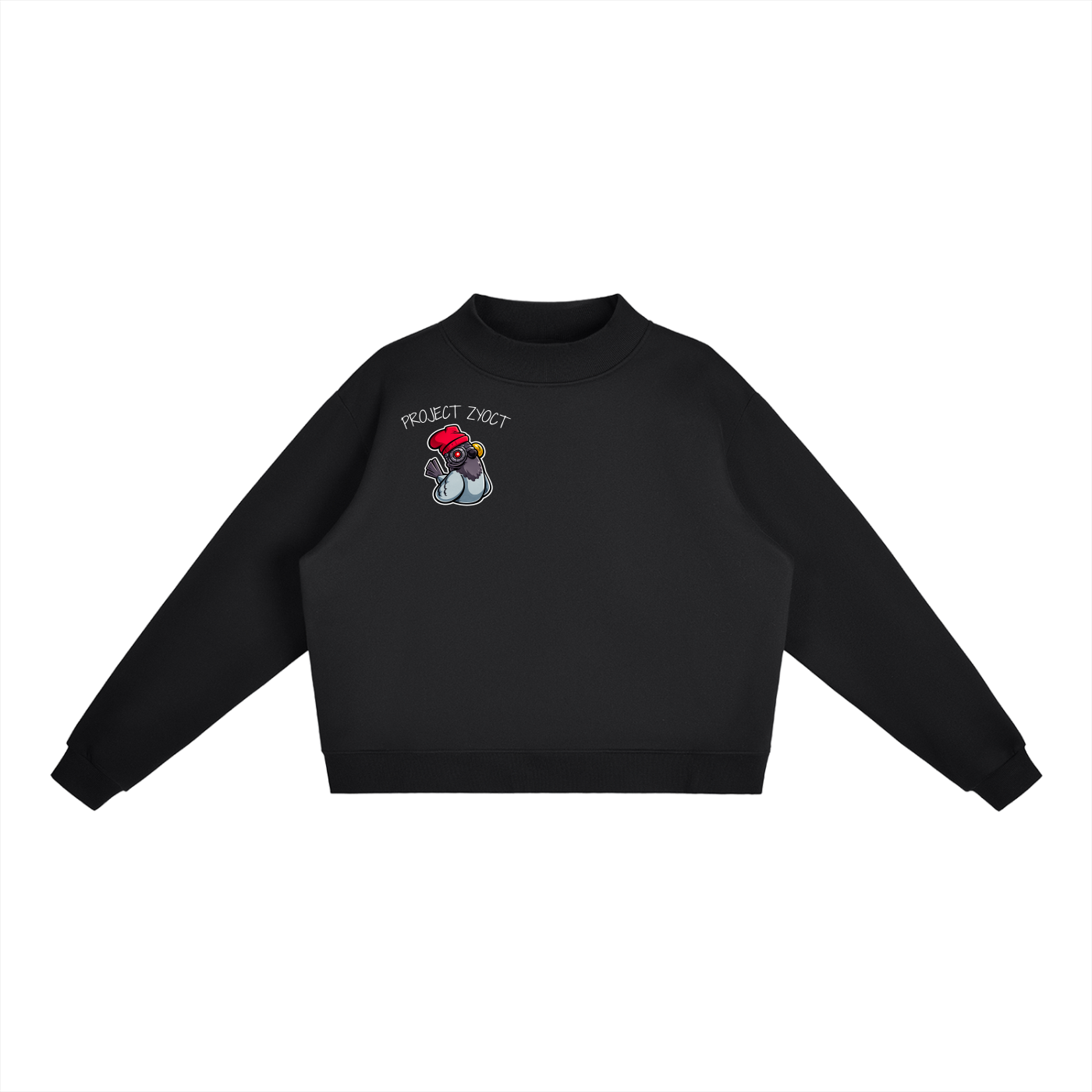 "DOWN BAD" Mock-Neck Crew Sweatshirt