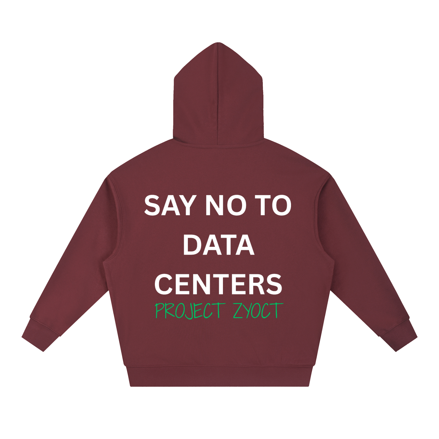 "Say No to Data Centers" Heavyweight Hoodie