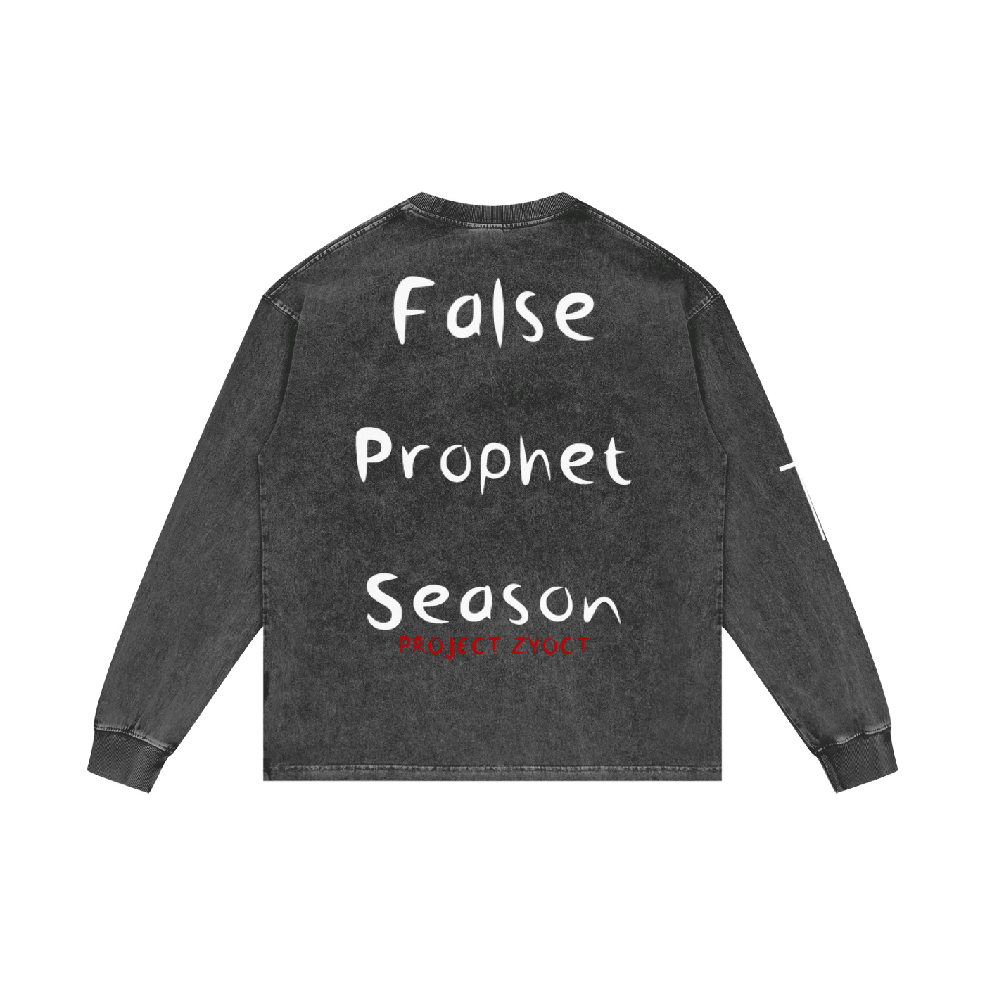 "False Prophet Season" Acid Wash Long Sleeve