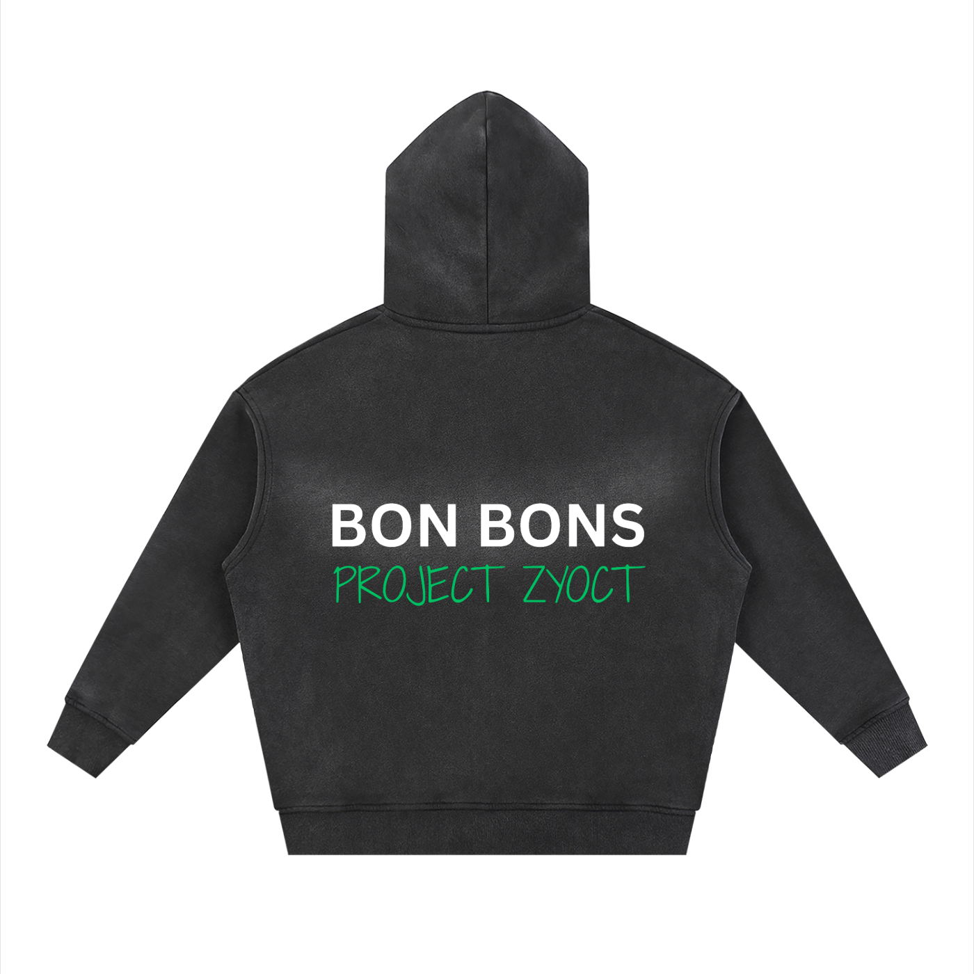 "Bon Bons" Faded Zipper Hoodie