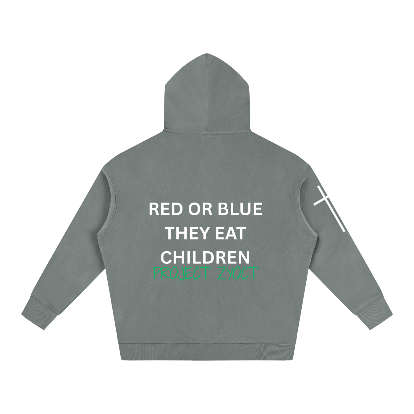 "Red or Blue They Eat Children" Oversize Hoodie