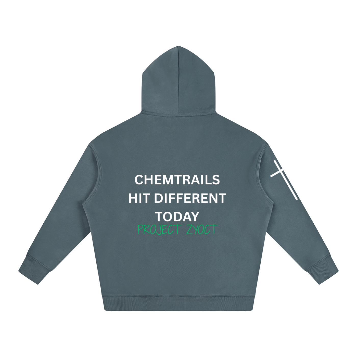 "Chemtrails Hit Different Today" Oversize Hoodie