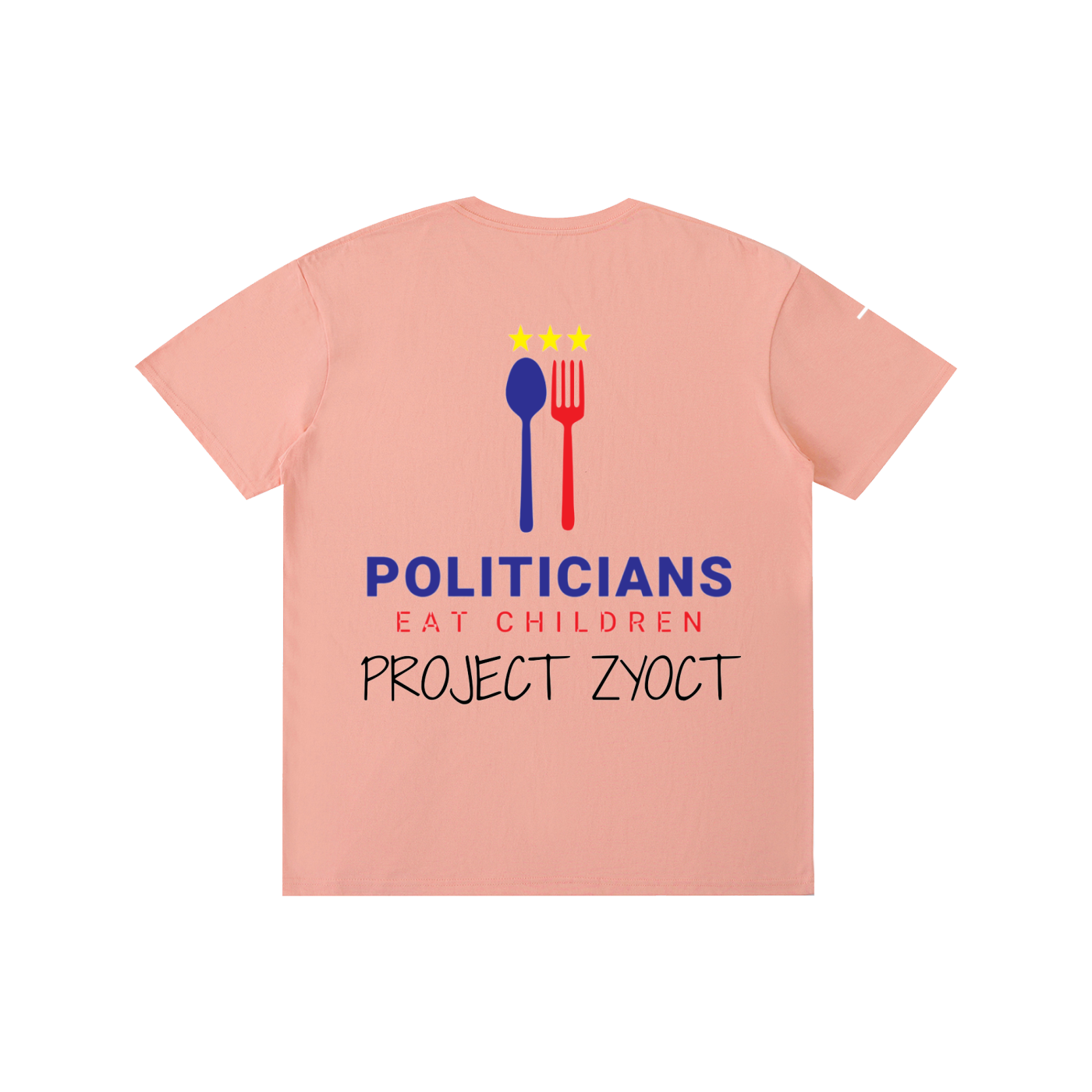 "Politicians Eat Children" Cotton T-Shirt 2.0