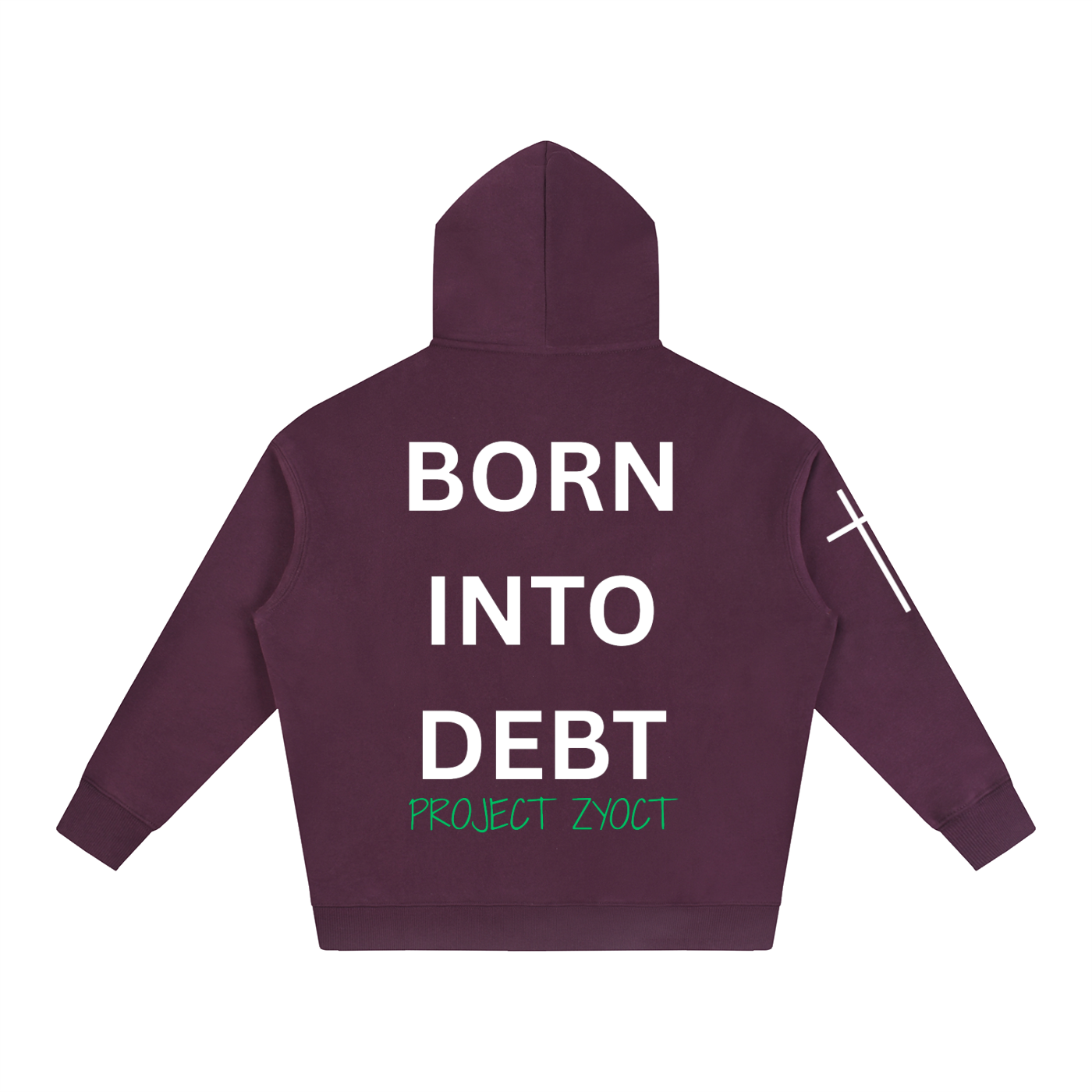 "Born Into Debt" Oversize Hoodie
