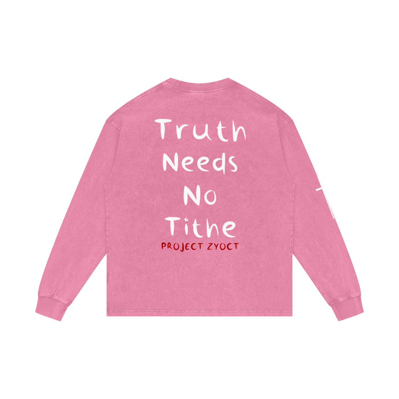 "Truth Needs No Tithe" Acid Wash Long Sleeve