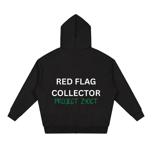 "Red Flag Collector" Full Zip Hoodie