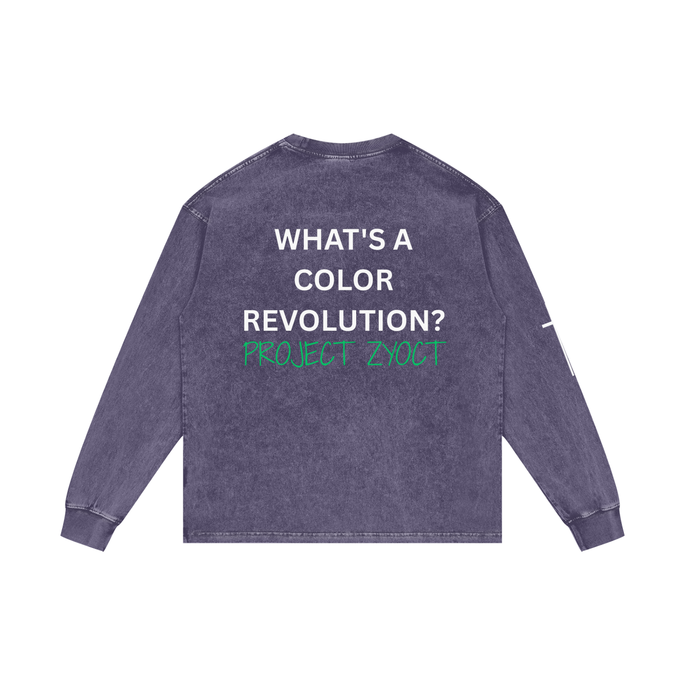 "What's a Color Revolution?" Acid Wash Long Sleeve
