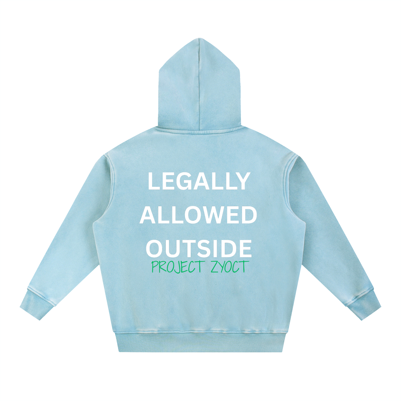 "Legally Allowed Outside" Snow Wash Oversize Hoodie