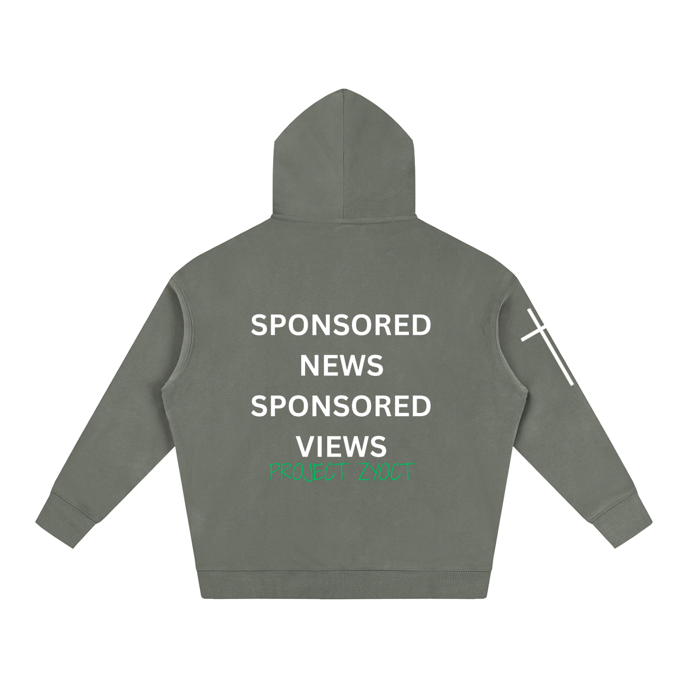"Sponsored News Sponsored Views" Oversize Hoodie