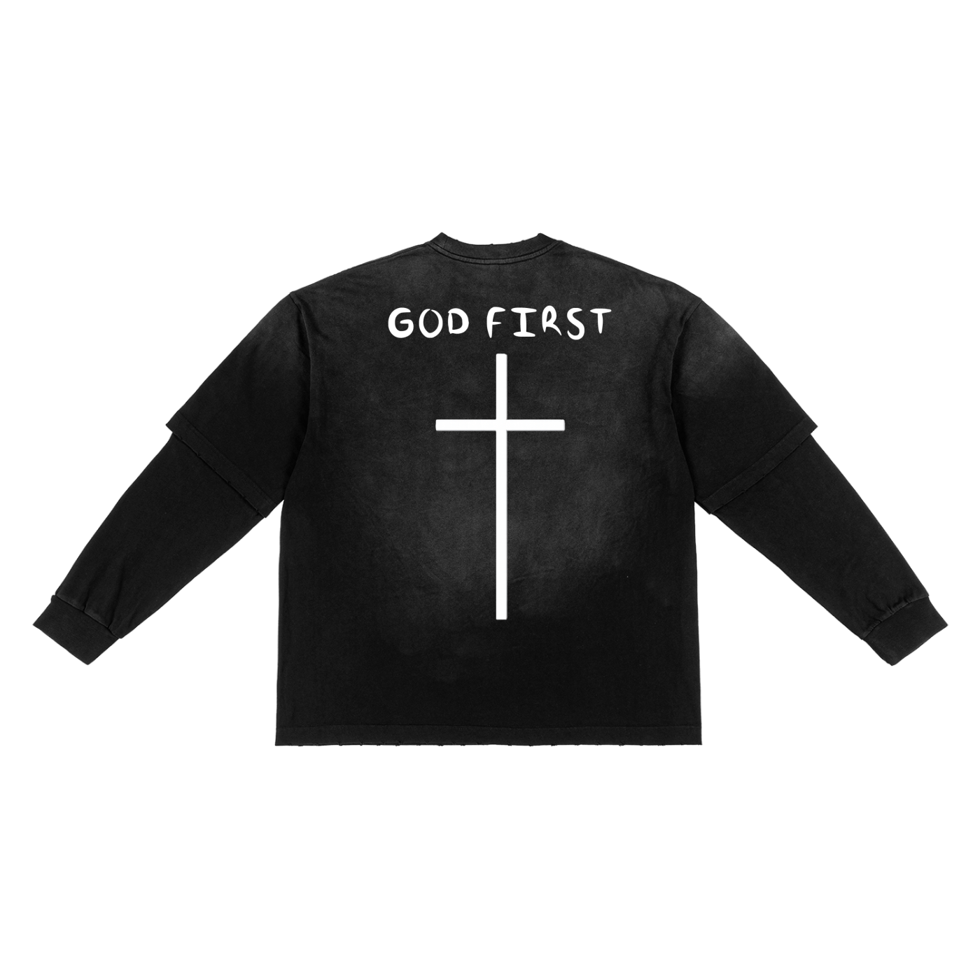"GOD FIRST" Sunfade Two-Piece Shirt