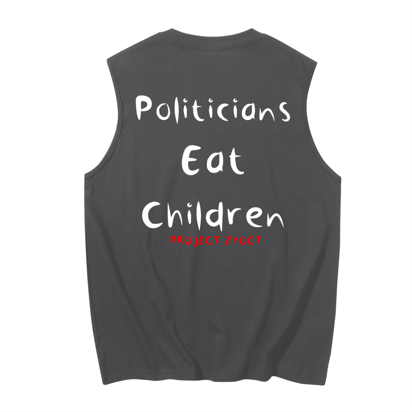 "Politicians Eat Children" Cotton Tank Top
