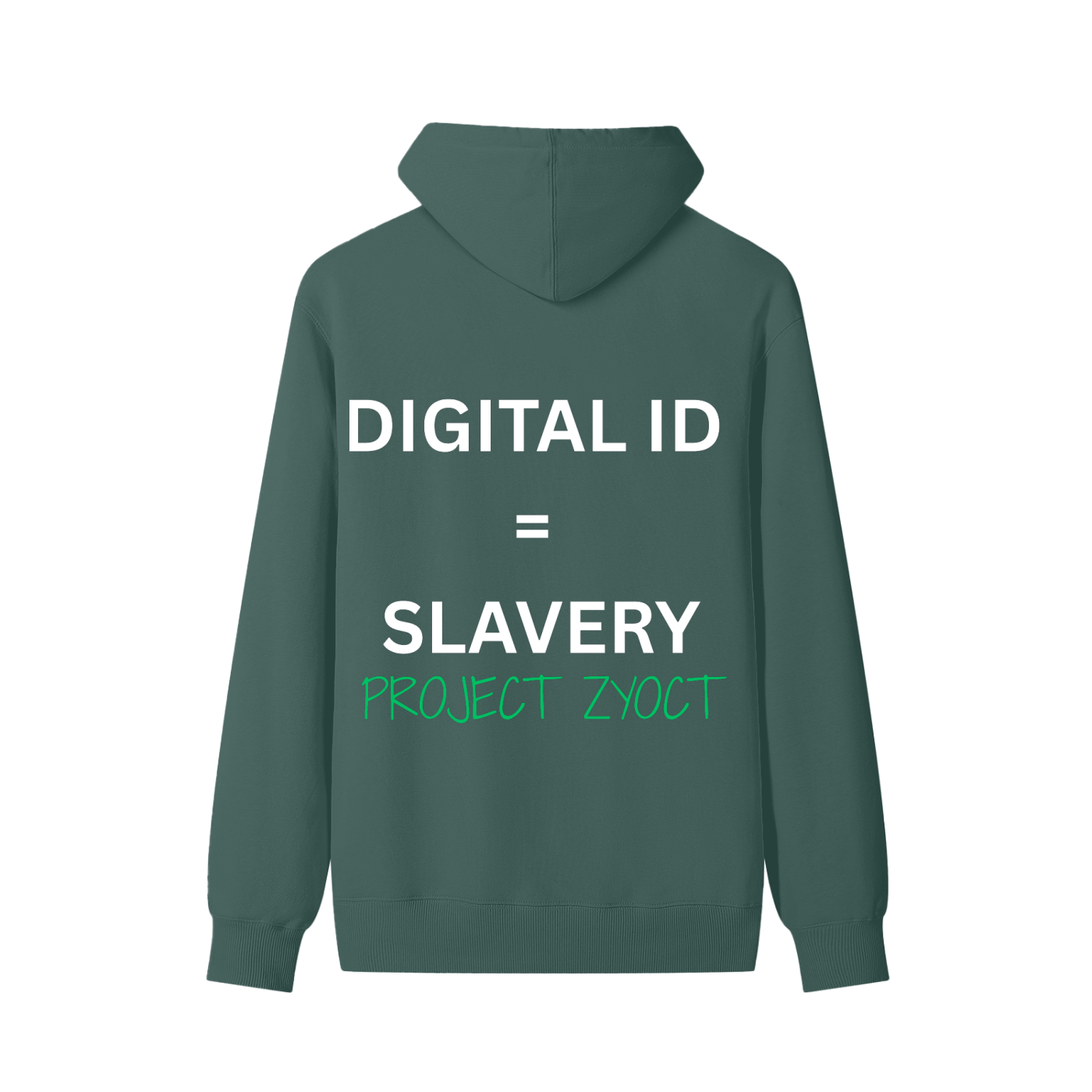 "Digital ID = Slavery " Classic Cotton Hoodie