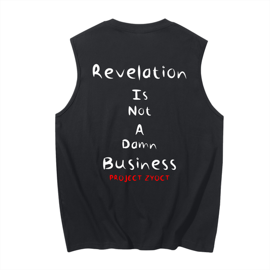 "Revelation is Not a Damn Business" Cotton Tank Top